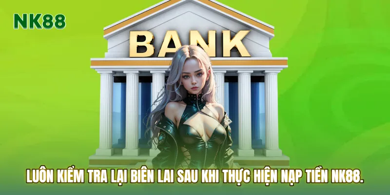 Luôn kiểm tra lại biên lai sau khi thực hiện Nạp tiền